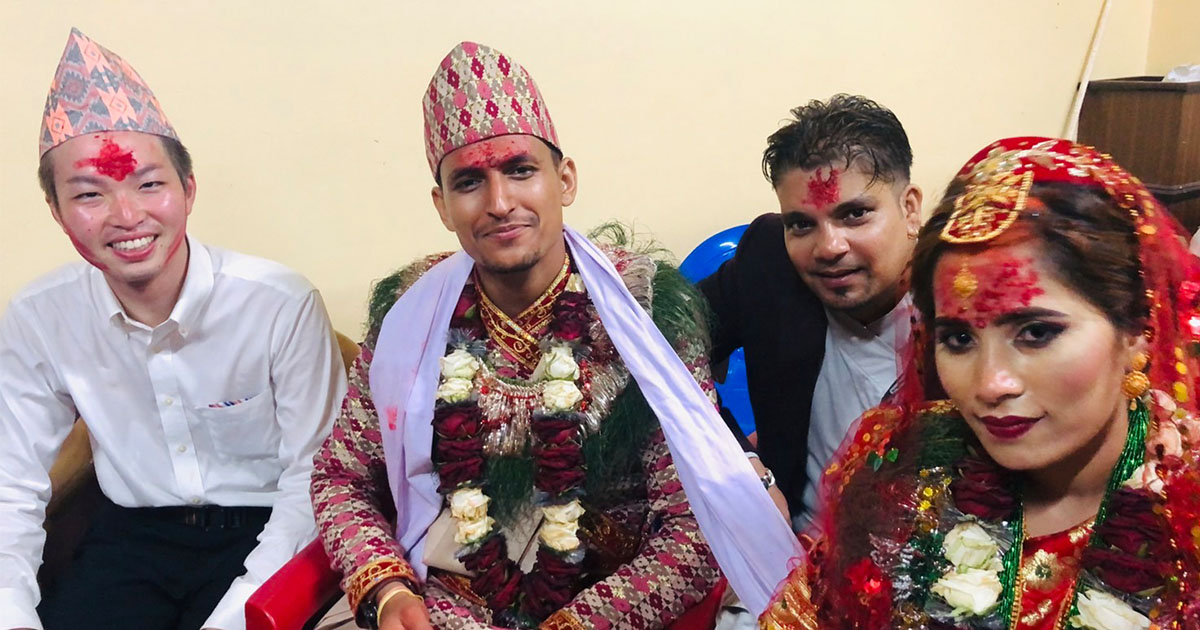 ネパールまで赴いて、リゾバ仲間の結婚式に参列。