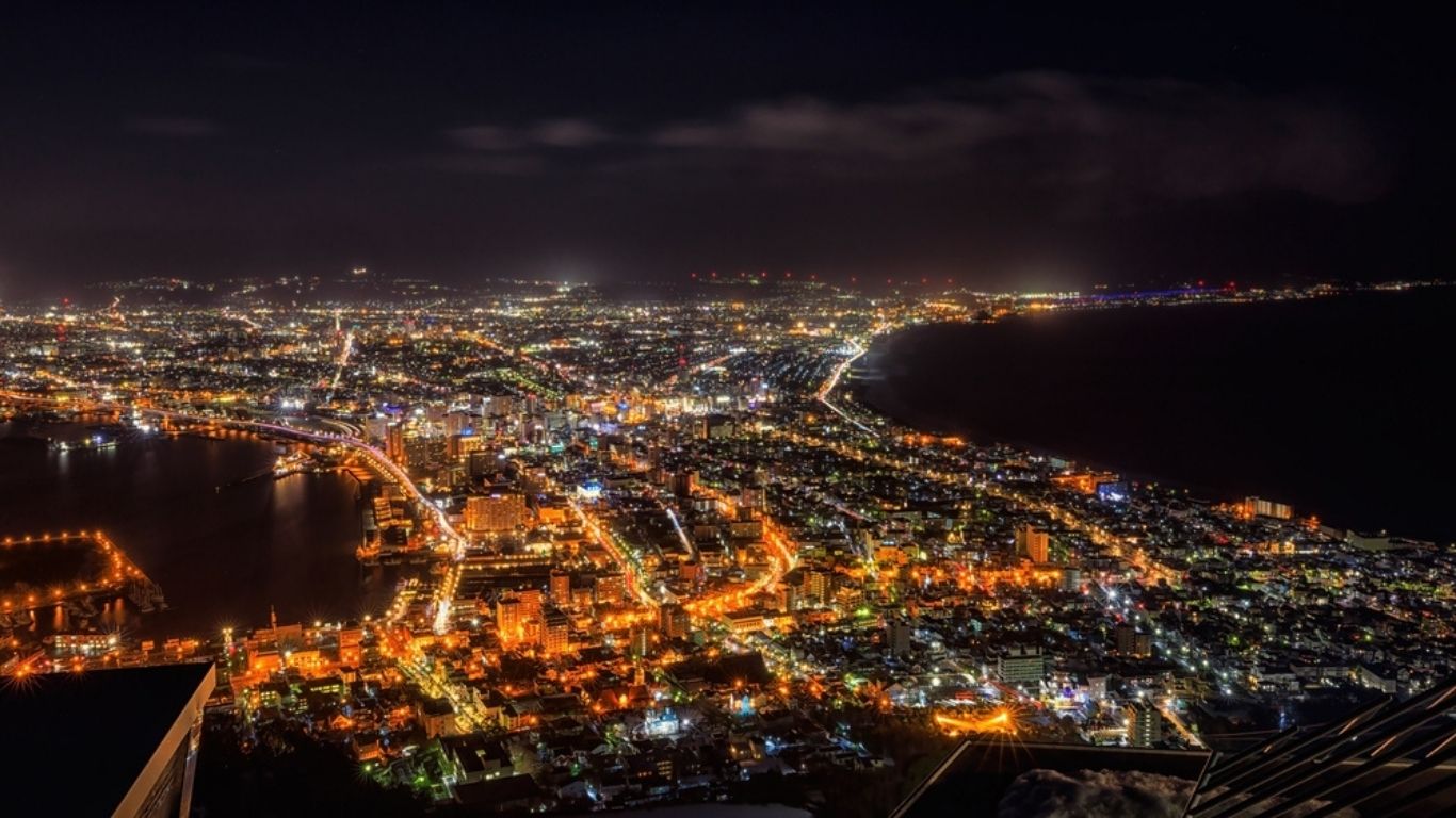 函館山展望台からの函館の夜景です