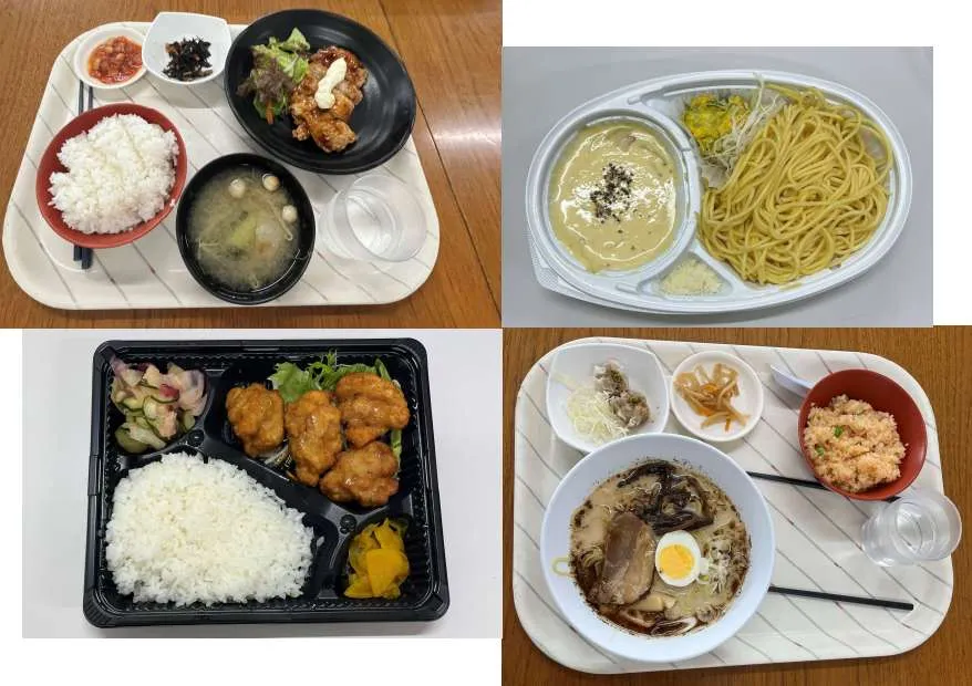 支給食事は種類豊富で豪華です！
