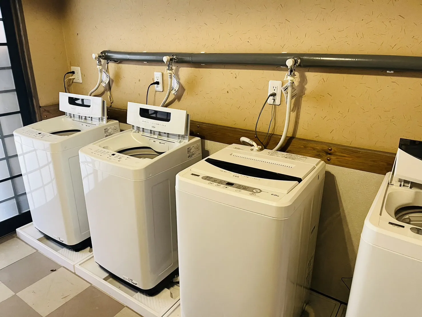洗濯機は数台完備