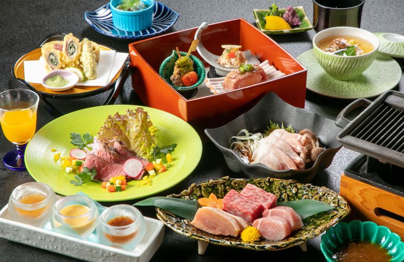 地元三河が誇るブランド肉のコースも