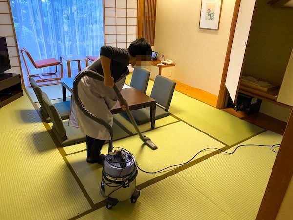 旅館での清掃業務