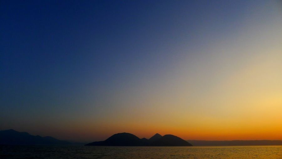 洞爺湖の夕焼け