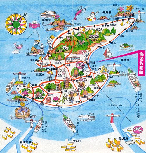 佐渡島の地図です