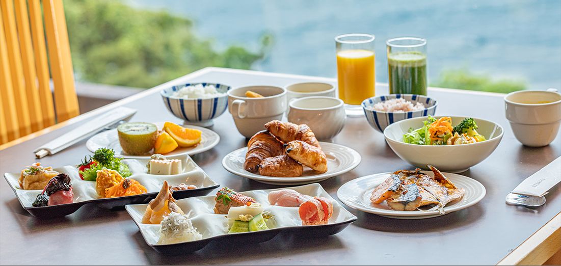 朝食のバイキングの例です！