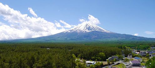 客室から見た富士山