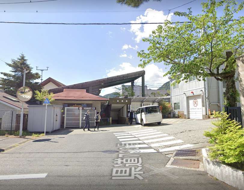施設から見える最寄り駅(強羅)