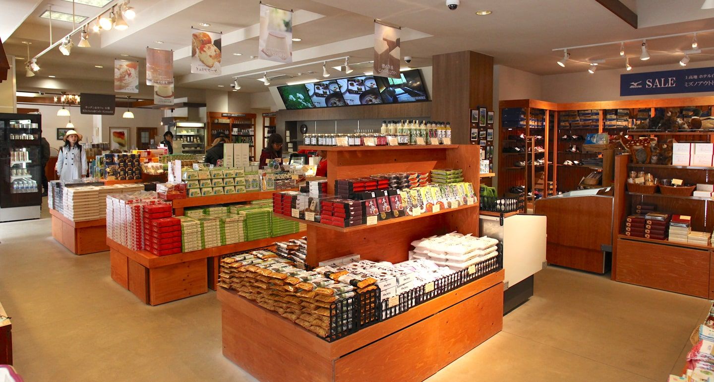 お土産コーナーも！