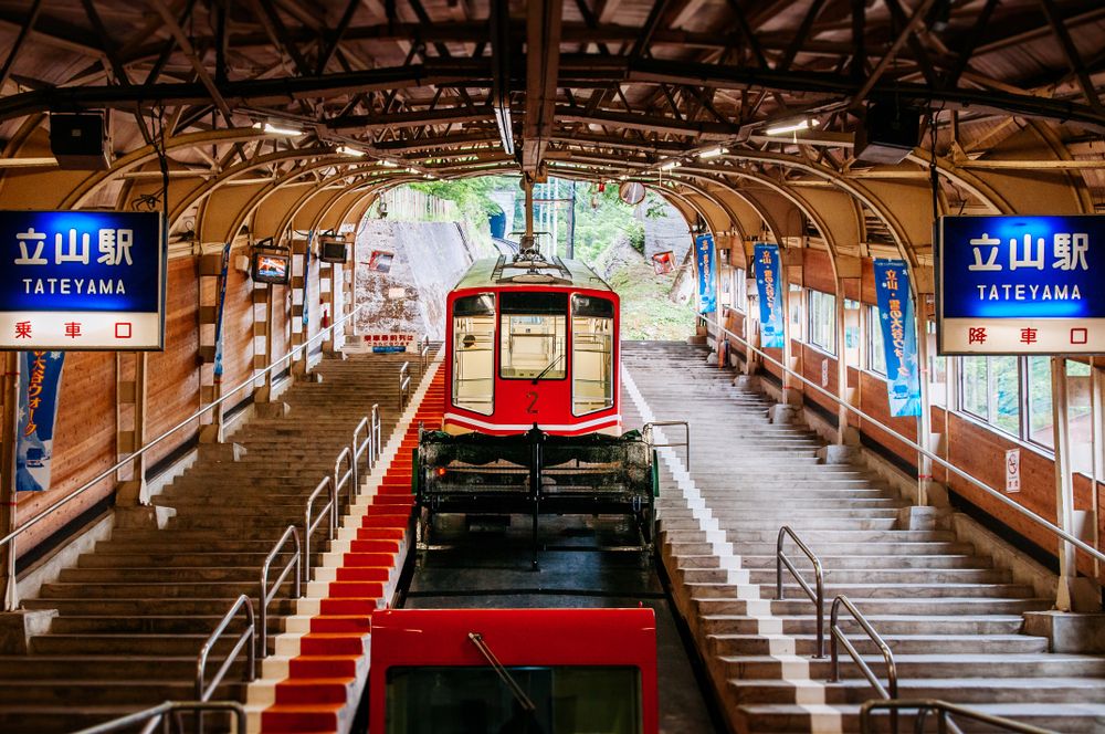 立山駅からはケーブルカーで移動します！