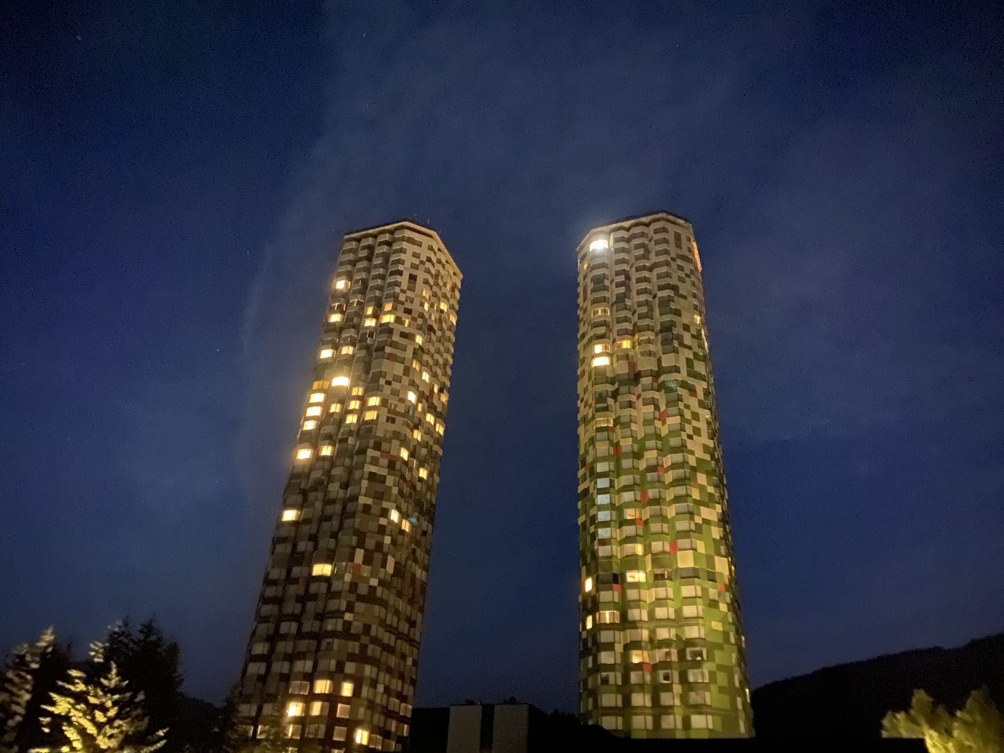 ホテルの夜景も綺麗です