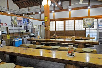 露天風呂前の食堂！