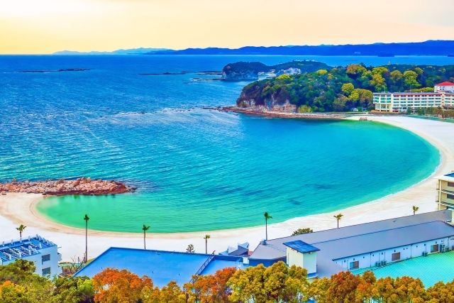 白浜の海はとても綺麗です