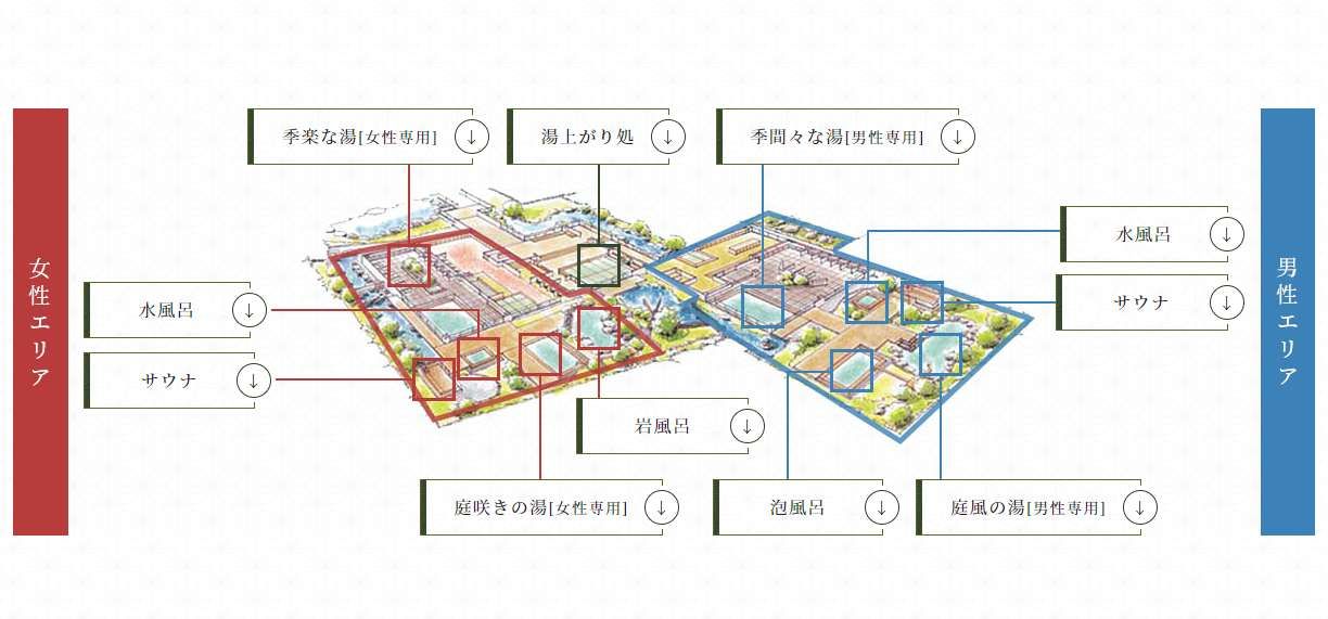 種類豊富が自慢の温泉