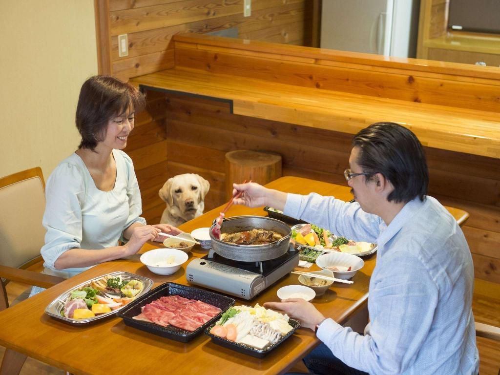 わんちゃんと一緒にお食事！