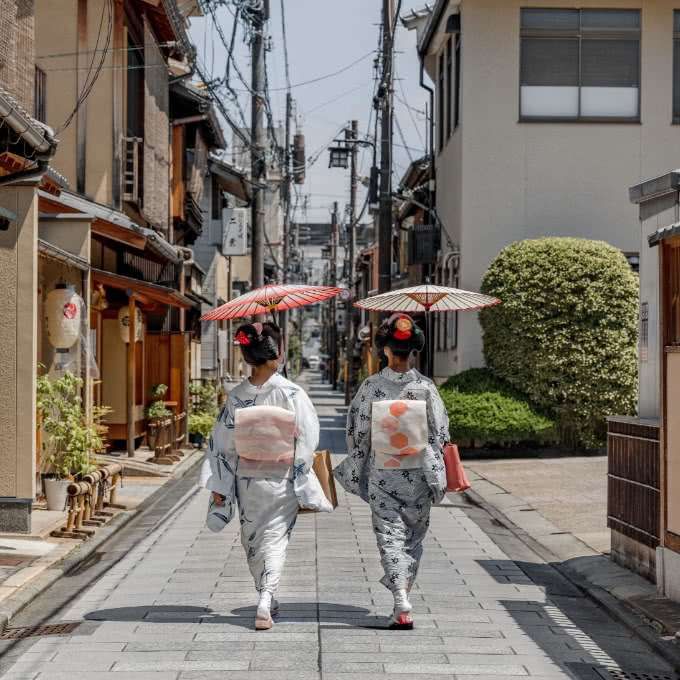 京都の観光地でのお仕事