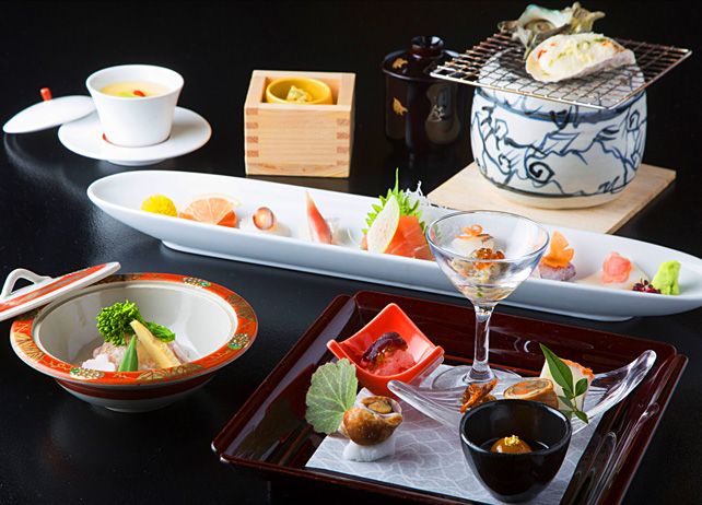 お食事例。お食事処、部屋食どちらもございます。