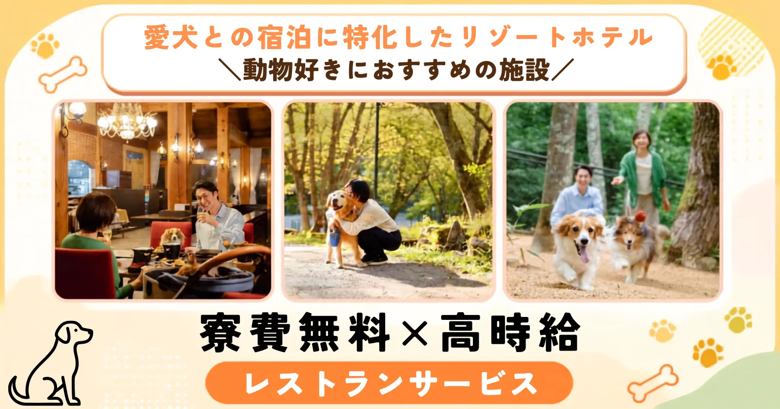 ≪車持ち込み必須≫わんちゃんと触れ合える高山のホテルでレストランサービス